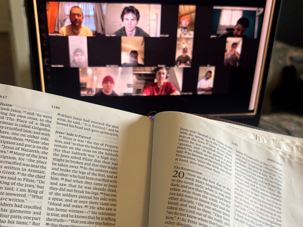 Brotherhood Gatherings — men studying Scripture together over Zoom